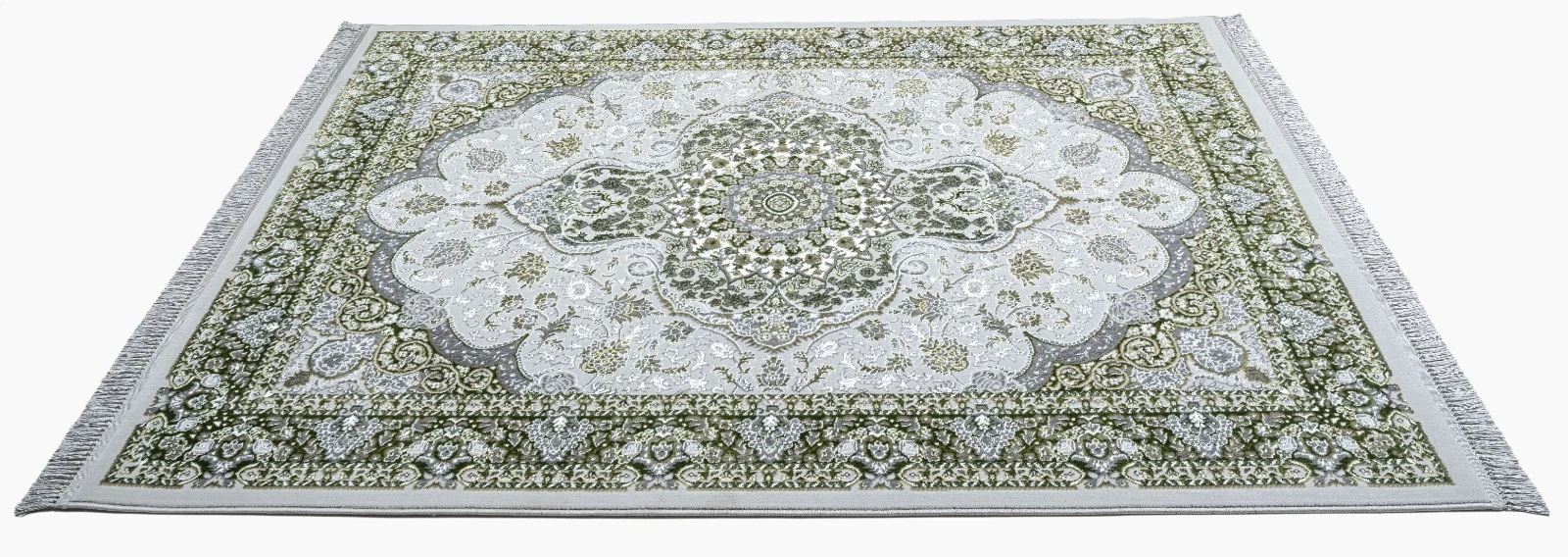 Luxury crystal area rug detail