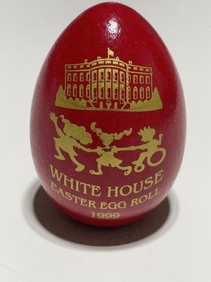 1999 Clinton Easter Egg Roll, commemorative ruby red egg