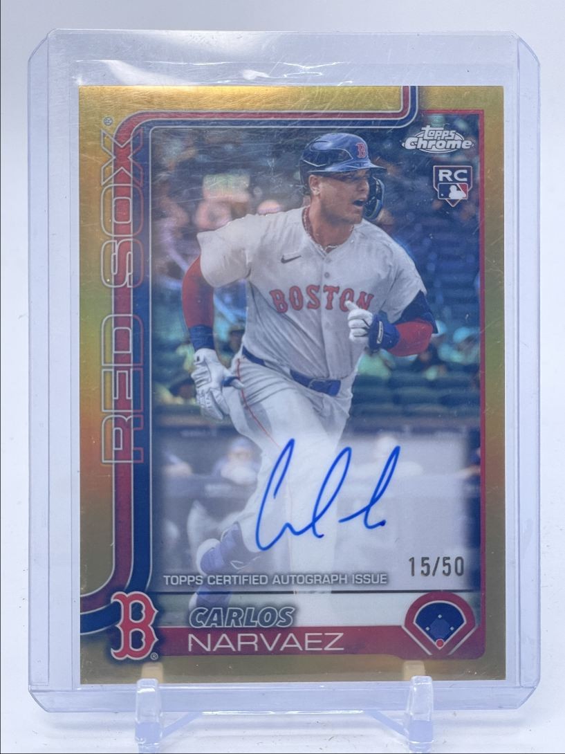 CARLOS NARVAEZ 2025 TOPPS CHROME ROOKIE GOLD REFRACTOR RC AUTO /50 Q3562