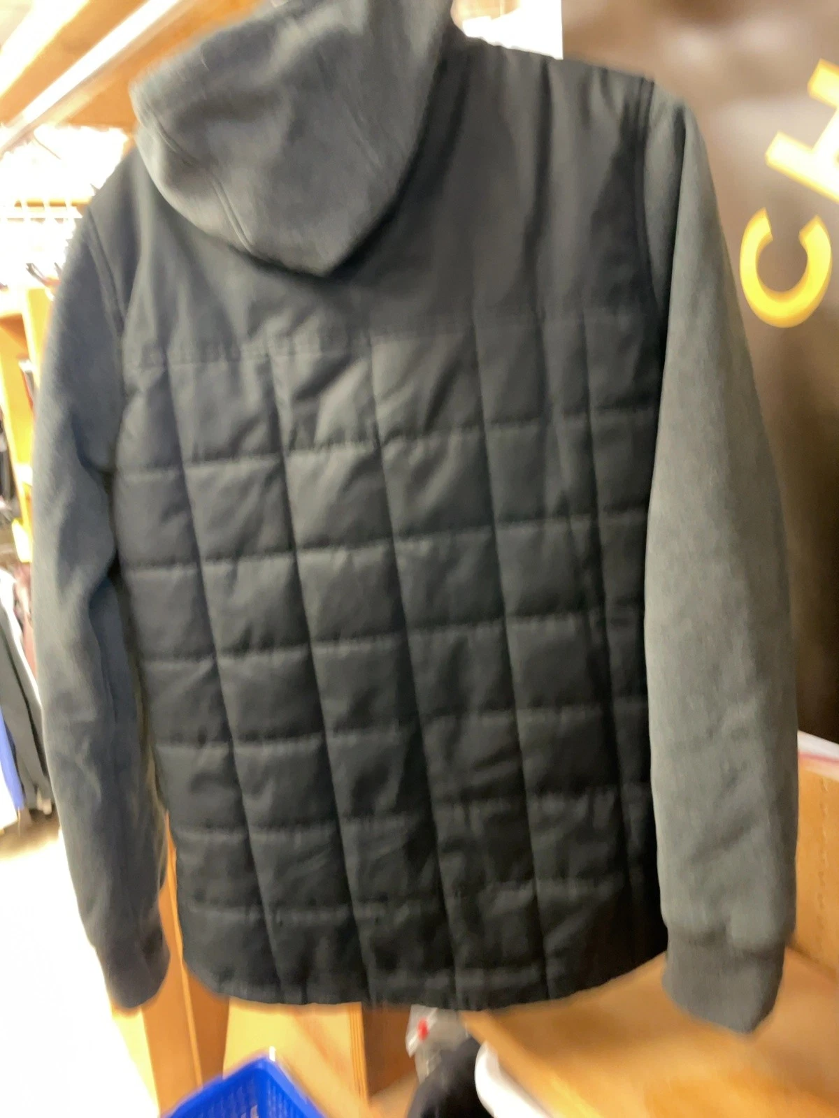 686 InfiDRY Quilted Hooded Jacket Mens Size S Black Grey Fleece Ski Snowboard - product detail image 3
