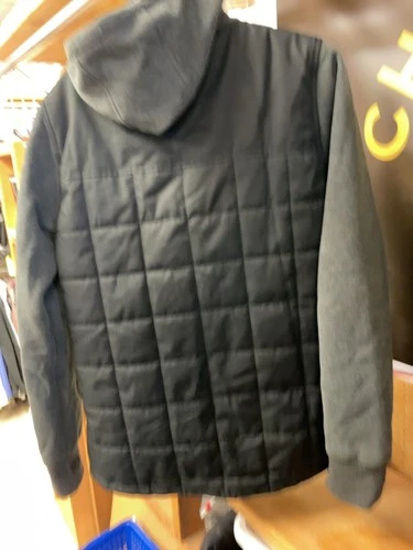 686 InfiDRY Quilted Hooded Jacket Mens Size S Black Grey Fleece Ski Snowboard image 3