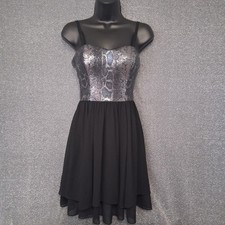 Guess Los Angeles Snake Skin Like Print Sequin Design Dress Size 0