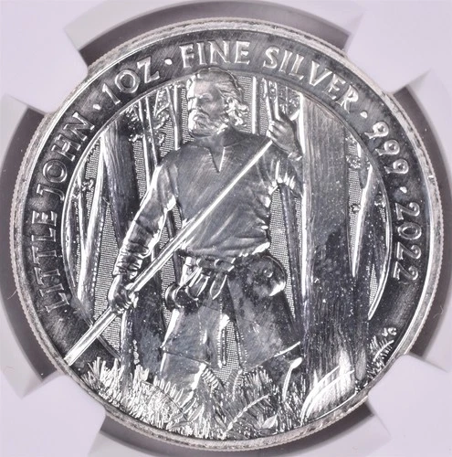 2022 Great Britain Little John 1 oz Silver 0.999 - NGC MS66 