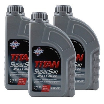Fuchs 3 Liter TITAN SUPERSYN PRO LL-01 FE 5W-30 Engine Oil 3 x 1L