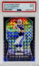 2019 Panini Prizm Peyton Manning Black Prizm Finite 1/1 #142 PSA 9 COLTS