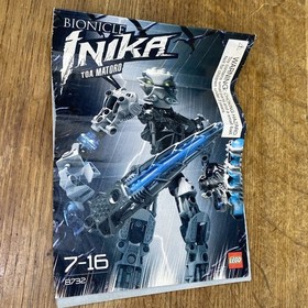 LEGO Bionicle 8732 Toa Matoro Inika Figure Manual Tested Sword No Batteries Inco