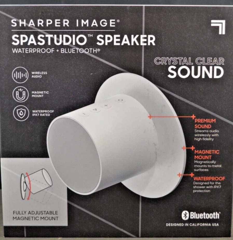 Sharper Image Spastudio Speaker Waterproof & Bluetooth 012023MGL - Image 2 of 4