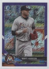 2018 Bowman Chrome Prospects Purple Shimmer Refractor 226/655 Monte Harrison 9pd