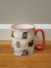 10 STRAWBERRY STREET Ceramic Holiday Kitty Mug 16oz