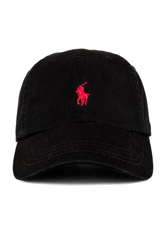Polo Ralph Lauren Chino Cap in Black & Red ALL NWT 