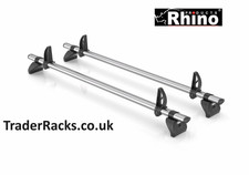 Vauxhall Vivaro Roof Rack Bars 2019 to 2025 - 2 Bar Rhino KammBar Fleet + Stops