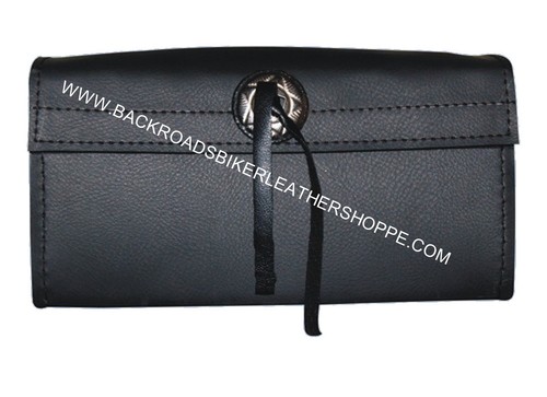 SQUARE PLAIN PVC LEATHER TOOL WINDSHIELD BAG 10 X 5 X 4 - Picture 3 of 3