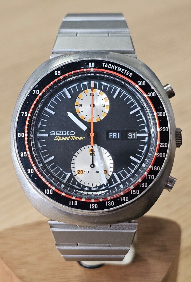 Vintage Seiko 6138-0011 UFO Speed-Timer Automatic Mens Steel Vintage Seiko 6138-0011 UFO Speed-Timer Automatic Mens Steel