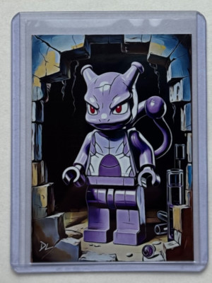 Mewtwo Limited Edition Artist Signed  The Minifigure  Trading Card 2/10