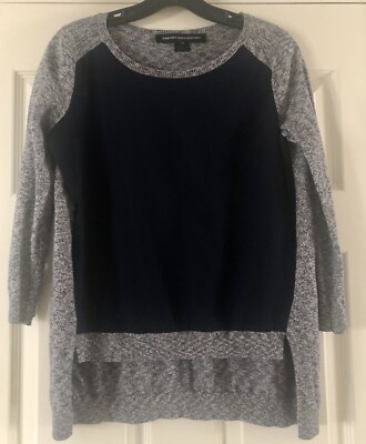 French Connection Mixed Media Odette Block Size XS Melange Pullover 