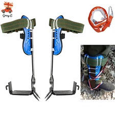 2-Gear Tree Climbing Spike Set Pole Climbing Spurs W/ Security Belt & Foot Strap