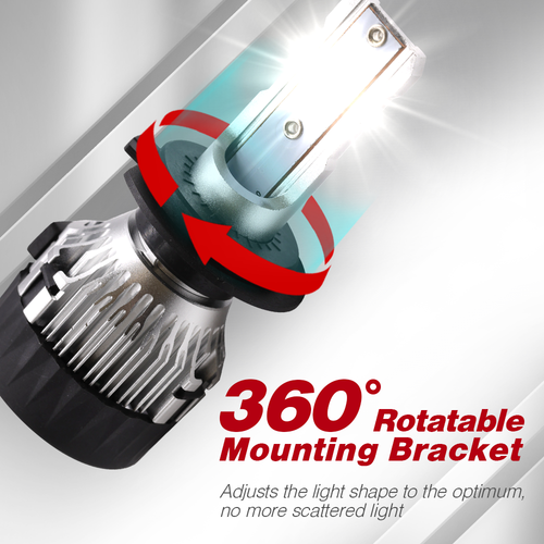 H4 CSP-LED Headlight Kit for High-Low BeamLight Bulbs 6000K White - Picture 10 of 11