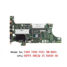 02HK923 For Lenovo ThinkPad T490 T590 P531 Motherboard NM-B901 i5-8265U 8GB UMA