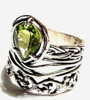 NWOT OR PAZ STERLING SILVER 925 GREEN PERIDOT WIDE RING SZ 7 MADE IN ISRAEL PZ A — photo 6