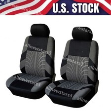 For Nissan Gray Car Seat Covers Full Set 2-seats Front Rear Protector Cushion A