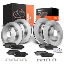 Disc Brake Rotors & Ceramic Brake Pads for Nissan 350Z INFINITI G25 Front & Rear