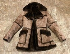 Vtg Carla Sherpa Sherling Coat Women 
