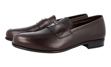 PRADA Leather Penny Loafer Dress Shoes - 2DC179 - Brown - NEW - US 6 EU 39