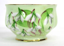 ROYAL ALBERT LAURENTIAN SNOWDROP OPEN SUGAR BOWL VINTAGE BONE CHINA ENGLAND