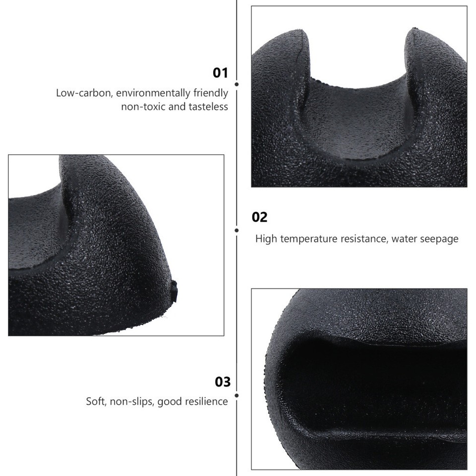 12Pcs Hairpin Leg Protector Feet - Black Rubber Caps For 3/8 To 1/2 Inch Rods