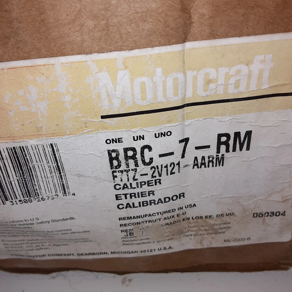 BRC-7-RM Motorcraft Brake Caliper F7TZ-2V121-AARM NOS With Boc - Image 3 of 3