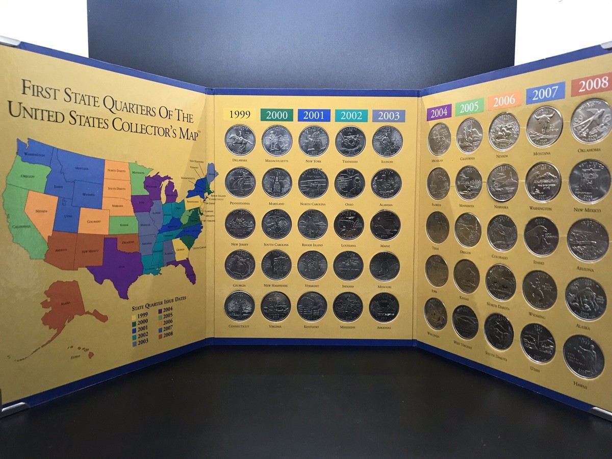 First State Quarters Of The United States Collector's Map