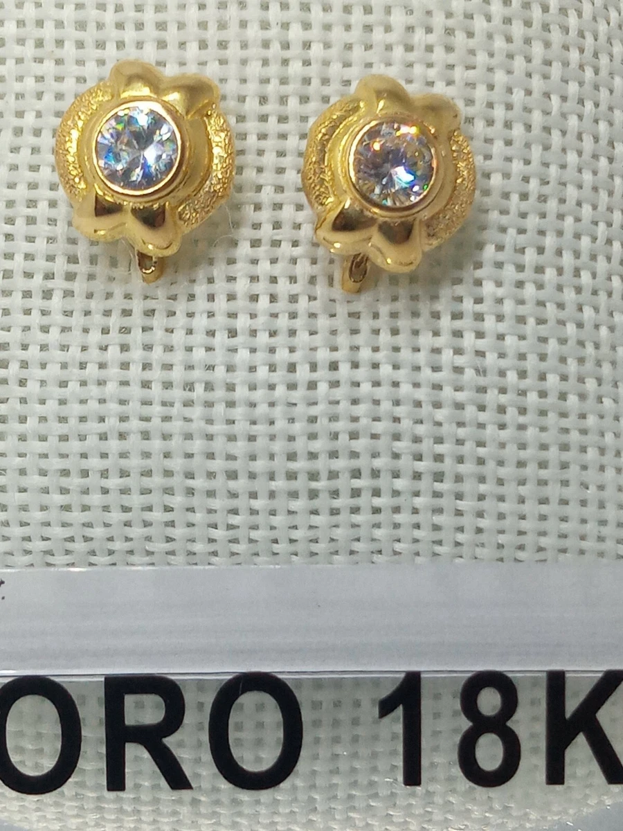 Orecchini In Oro 750 Placcato 18 Carati Grandi Creole 51 Mm - Foto 2