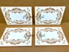 Harrods Placemats Cream Wings Set of 4 Dining Table Mats Cork Wood 40x29 cm