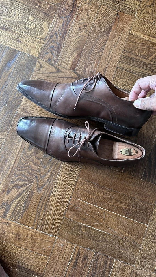 Men’s Sz. 14 Cuoio Brown Leather Dress Shoes - Image 3 of 4