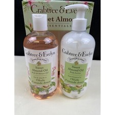 Crabtree  Evelyn Sweet Almond Essentials Body Lotion  Shower Gel SKU 4778