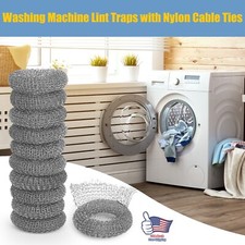 Washing Machine Lint Traps w/Nylon Cable Ties Laundry Water Lint Trap Snare Net