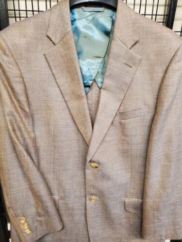 Ibiza Mens Blazer Sport Coat Two Button Jacket 40R Silk Wool Casual Suits  - Afbeelding 1 van 8