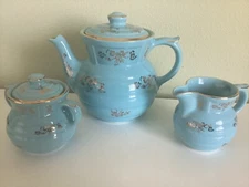 Enterprise Aluminum Co 22K Gold Coffee Pot Drip O Lator Set of 3 Collectible VTG