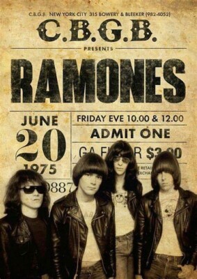 The Ramones Musik Konzert Souvenir Wandbild Erinnerungsstücke Geschenk A5, A4, A3