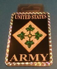 United States US Army 004th Division 3” X 4” Decal Sticker Made In The USA