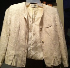 BEAU BREM WOMENS WHITE BLAZER SIZE 8