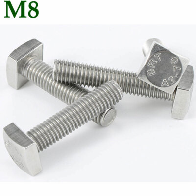 M8 1.25 Metric A2 Stainless Steel Square Head Bolts with Small Head Screws GB35