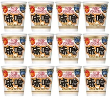 JAPAN NISSIN CUP NOODLE Ramen Miso Meat Pork Instant Food Garlic Pepper Soup 82g
