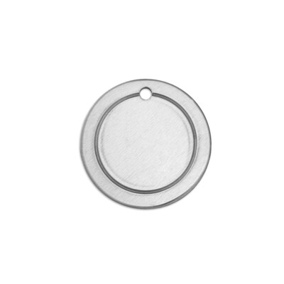 ImpressArt Border Circle, 3/4'', Aluminum, Premium Metal Stamping Blanks, 24 pc