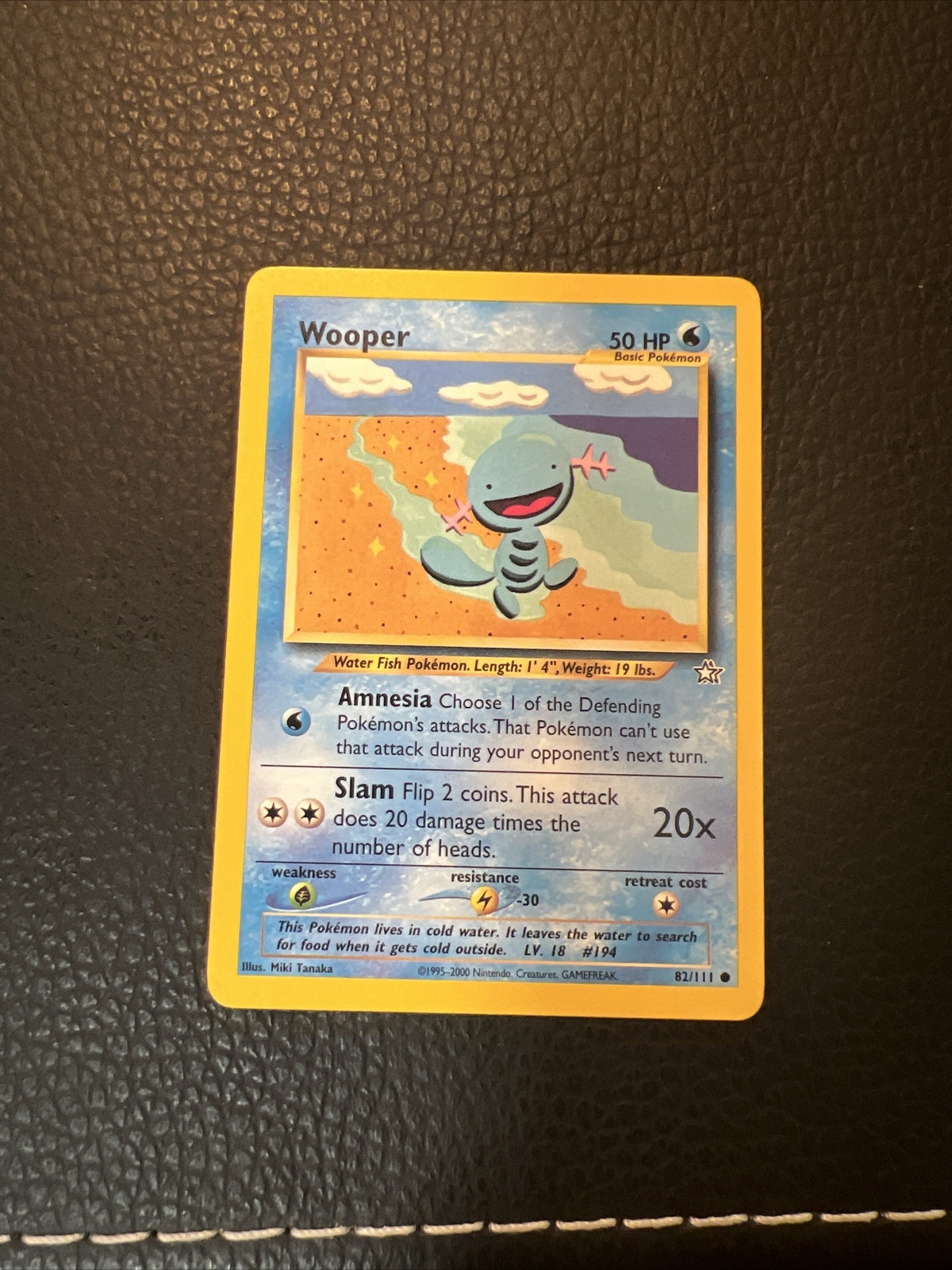 * Wooper 82/111 Neo Genesis Unlimited Pokemon WoTC Vintage 2000 Near Mint NM