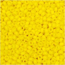 Miyuki Round Rocaille Seed Beads Size 11/0 23GM Opaque Yellow 11-404-5