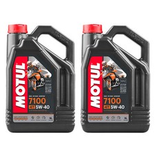 Motul 8L Synthetic Motorcycle Engine Oil 104087 7100 4T 5W40 2 x 4L 53.22 per gallon