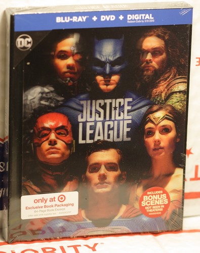 NEW JUSTICE LEAGUE BLU-RAY+DVD+DIGITAL HD 64 PG LENTI DIGIBOOK! TARGET EXCLUSIVE - Picture 2 of 5