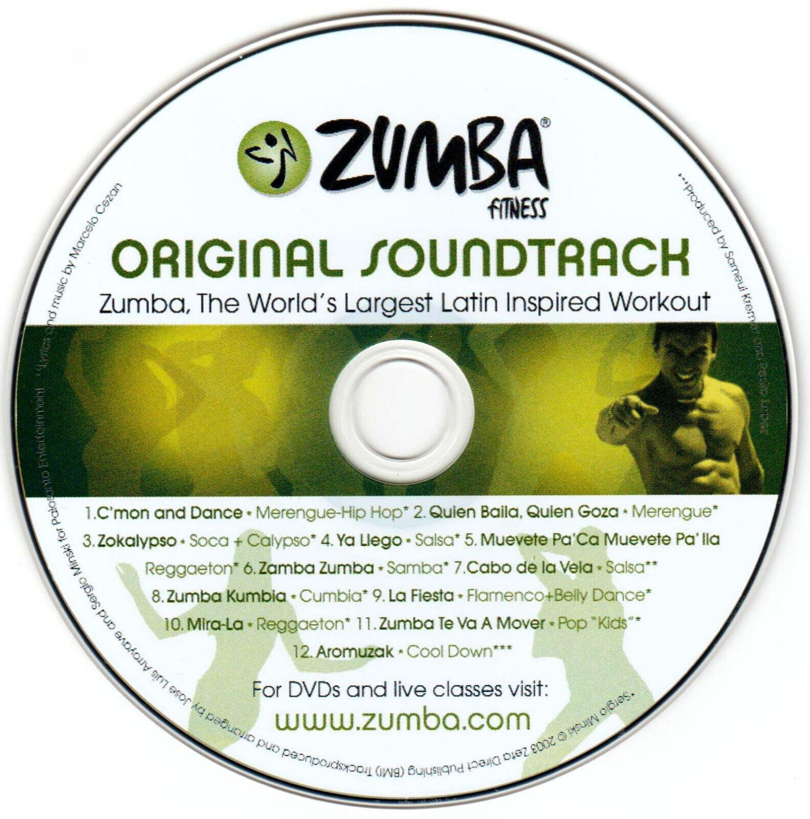 ZUMBA Fitness CARDIO WORKOUT Original SOUNDTRACK Latin DANCE Party MUSIC on a CD