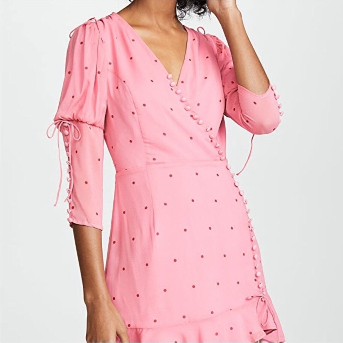 for love and lemons rosie button mini dress For Love And Lemons Rosie Button Rose Dot Mini Dress Size XS NWOT